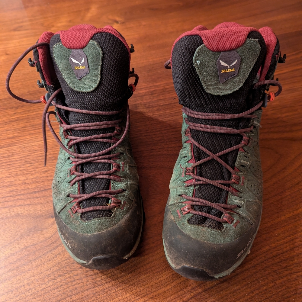 Salewa Women's Green and Black Athletic Shoes